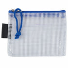 Jam Paper Mesh Zipper Pouches - Assorted Sizes - Blue - 3 Pack-Quantity: Three Pouches per Pack