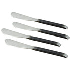 Elegance Gibraltar Pate Knives, Matte Black/Stainless Steel, 4 Pack-Four pate/butter knives