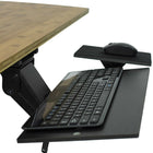 Uncaged Ergonomics Under-Desk Fully Adjustable with Negative Tilt Computer Keyboard Tray and Tilting Mouse Pad (KT1)-Distance between the mouse panel and keyboard panel is adjustable to optimize shoulder