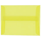 JAM Paper 4bar A1 Envelopes, 3.63 x 5 1/8, Yellow Translucent Vellum, 100 Pack (1591616g)-Primary yellow