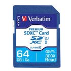 Verbatim 64GB Premium SDXC Memory Card, UHS-I Class 10-Premium SDXC Memory Card