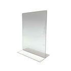 Futech Countertop Sign Holder - 5" W x 7" H - Acrylic - 2 Pack (CTS0207)-Clear Acrylic