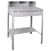 Kleton Shop Desk, Open Style-Durable carbon steel construction