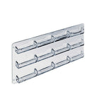 Azar Displays 8.5" x 17.25" 12 Pocket Wall Mount Acrylic Business Card Holder, 2 Pack (252223)-Works on pegboard/slat wall and grid wall