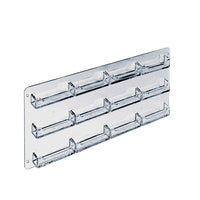 Azar Displays 8.5" x 17.25" 12 Pocket Wall Mount Acrylic Business Card Holder, 2 Pack (252223)-Works on pegboard/slat wall and grid wall