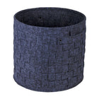 Truu Design Round Felt Woven Storage Baskets, 14 inches, Dark Grey, 5 Pack-Versatile: a stylish way to organize and reduce clutter in your home, great for neatly storing towels, blankets, toys, magazines, and other household items