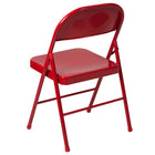 Flash Furniture HERCULES Series Double Braced Metal Folding Chair - Red-22mm x 1.2mm Round Steel Pipe Frame