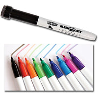 Kleenslate Dry-erase Marker - Medium Point - Assorted - 10 Pack-Student markers for sketching, writing or Colouring
