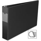 Davis 11" x 17" D-Ring Binder, 2", Black-Ledger-format antimicrobial binder features heavy-duty commercial construction for frequent reference and long use