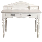 Plata Import Lily Office Desk Writing Desk - Solid Wood Frame - White-Writing desk