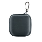 Basic Tech Square Earbud Case with carabiner - Charcoal (BTSECCH)-Slim design fits in pockets and easy to carry
