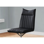 Monarch Specialties 1213 Dining Chair - Black Leather-Look/Chrome - 2 Pack-Product dimensions: 36.25"H x 18.5"W x 23.5"D; seat dimensions: 19"H x 18.5"W x 18"D