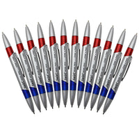 Moon Products Red/Blue Swirl Ink Pen, 24 Pack (JRMP80)-Ink Colour: Red/Blue
