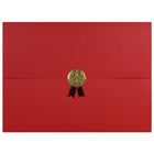 St. James Document/Certificate Holders - Gold Award Seal with Red Ribbon - Red - 5 Pack-Add ceremony, elegance and sincerity to the act of giving recognition