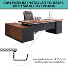 ShoppingAll Under Desk Cable Management Mesh Tray - Black - 4 Pack-6