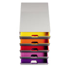 Durable - Boîte de rangement de bureau à 5 tiroirs VARICOLOR - Gris-Tiroirs à code couleur