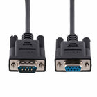 StarTech RS232 3m Serial Null Modem Cable - Black-Black Colour