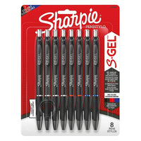 Sharpie S-Gel Gel Pen - 0.7mm - Assorted Coulours - 8 Pack-Gel pen