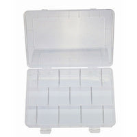 HVTools Electronic Component Box, 8" x 6" x 2", Clear-HV Tools Electronic Component Box