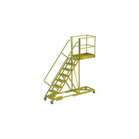 Tri-Arc Supported 80" Cantilever Rolling Ladder, Perforated, 109" x 109" (UCS500840246)-Frame Material: Steel