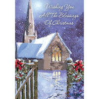 Blessed Christmas, Church, 18 Pack-Printed on premium coated card stock