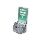 Azar Displays 17" x 7.75" x 5.5" Medium Moulded Acrylic Suggestion Box with Pocket, Clear (206007)-Perfect for raffles, promotions and comments