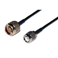 Turmode WF6006 6' Wifi Antenna Cable, 3.5" x 0.4" x 3.5", Black-6' N Male to TNC Male LMR100 Cable