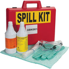 Zenith Safety Lab Acid/Base Spill Kit-Contents: 4 Sorbent pads (15" x 17") , 1 Acid neutraliser, 1 Base neutraliser, 1 Pair of safety goggles (one size), 1 Pair nitrile gloves, 2XL (11), 1 Disposal bag (26" x 36")