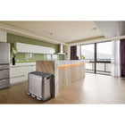 Step N' Sort 3 Compartment Trash and Recycling Bin - 54 L-Finger-print proof Stainless Steel