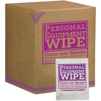 Personal Equipment Wipes, 100 Pack-For cleaning and disinfecting equipment including hard hats; hearing protection devices; face masks; respiratory masks; personal protective gear