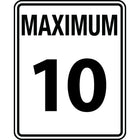 Accuform Signs Maximum 10 Speed Limit Sign, 24" x 30", Aluminum, Bilingual-Display Type Bolt-On