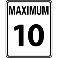 Accuform Signs Maximum 10 Speed Limit Sign, 24" x 30", Aluminum, Bilingual-Display Type Bolt-On