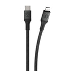 Scosche Strikeline Premium Charge & Sync Braided Cable for Lightning/USB-C Devices - 8 ft - Space Grey-Apple MFI certified: This Lightning connector is Apple MFI Certified to guarantee compatibility with any Apple Lightning Device