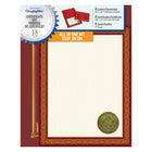 Geographics Arabesque Burgundy Certificate Kit - Gold Foil - 18 Pack-Inkjet and laser printer compatible Certificates