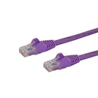 StarTech Cat6 Ethernet Patch Cable with Snagless RJ45 Connectors, 5 ft, Purple (N6PATCH5PL)-RJ45 connector-clip protectors eliminate cable snags and breaks during installation