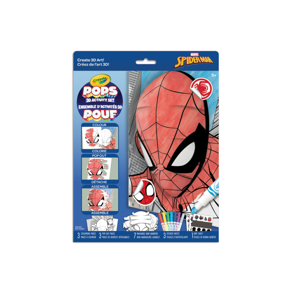 Crayola POPs 3D Kids Art Set Spiderman
