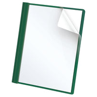 Oxford Report Cover - Letter Size - Hunter Green-Clear front report covers showcase the title page of your research or report; the perfect add for your school supplies list