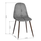 FurnitureR Grey Dining Chair, Set of 4, Charlton-3 months manufacture's warranty (details with product)