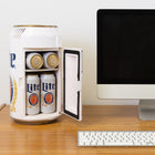 Miller Lite 8 Can Portable Mini Fridge with 5.4 L Cooler - White-Designed to look like a giant Miller Lite can