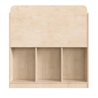 Flash Furniture Bright Beginnings Commercial Grade Modular Wooden Classroom 4 Tier Bookstand with 3 Storage Compartments-Natural-Rounded Edges Prevent Abrasions from Accidental Contact