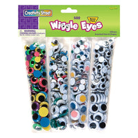 Chenille Craft Wiggle Eyes Assortment, 500 Pieces-Type: Wiggle eyes