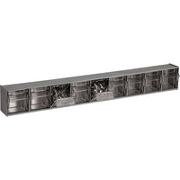 Quantum Storage Systems Tip-Out Bins Modular Storage System - 23-5/8"W x 2-1/2"D x 3-1/8"H - 9 Drawers - 2 Pack-No. of Bin Compartments 9