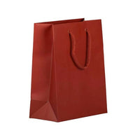 Jam Paper Gift Bags with Rope Handles - Medium - 8" x 10" x 4" - Dark Red Matte - 100 Pack-Color: Red Matte