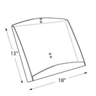 Azar Displays H Steel Brochure Shelf for Freestanding Unit (300273-SLV)-Dimensions: 13H x 18W"