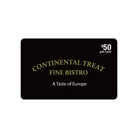Continental Treat $50 Gift Card-Air Miles cannot be collected on Gift Card purchases.