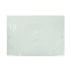 Winnable Elastic Tie Closure Expanding Folders - Letter Size - 1-1/2" Expansion - Clear-Elastic corner fasteners