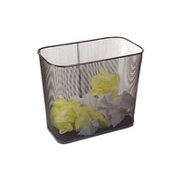 Staples Metal Mesh Waste Bin - 38.9 L/10.2 Gal - Black-Mesh waste bin designed to hold trash