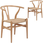 Nicer Furniture Wegner Wishbone Chair - Natural - 2 Pack-5