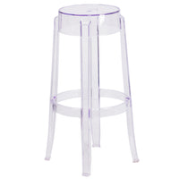 Flash Furniture 29.75" High Transparent Barstool-Contemporary Style Stool