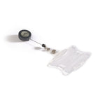 Durable Badge Holder - 3.63"W x 2.75"H - Polystyrene - Transparent - 10 Pack-10 Pack